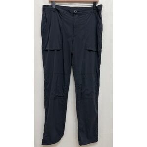 REI Women Hiking Pants Black Quick Dry Stretch Waist Bungee Hem Trail Size 14